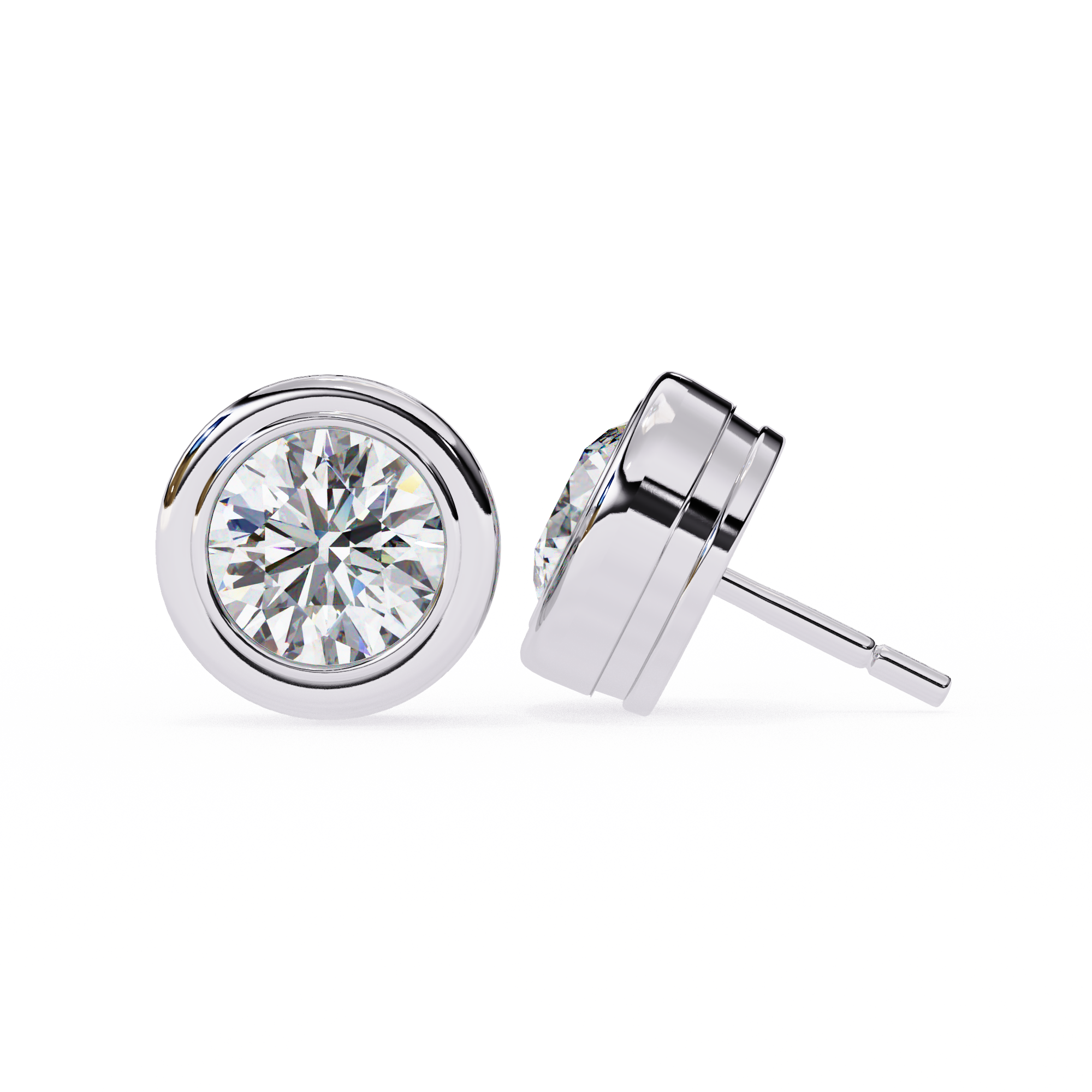Elara Diamond Solitaire Earrings
