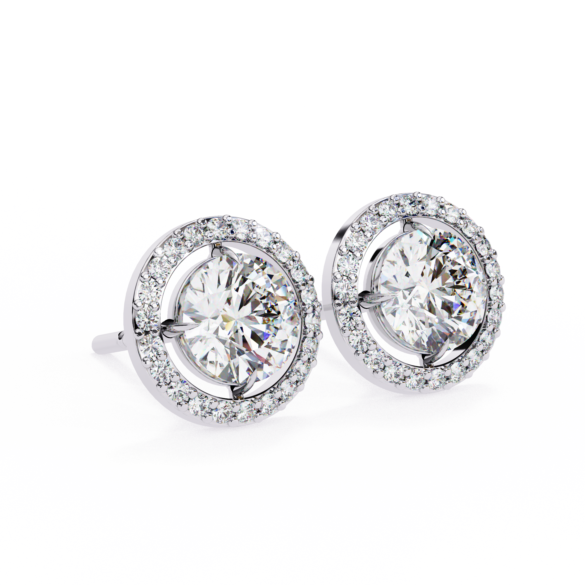 Aster Diamond Solitaire Earrings