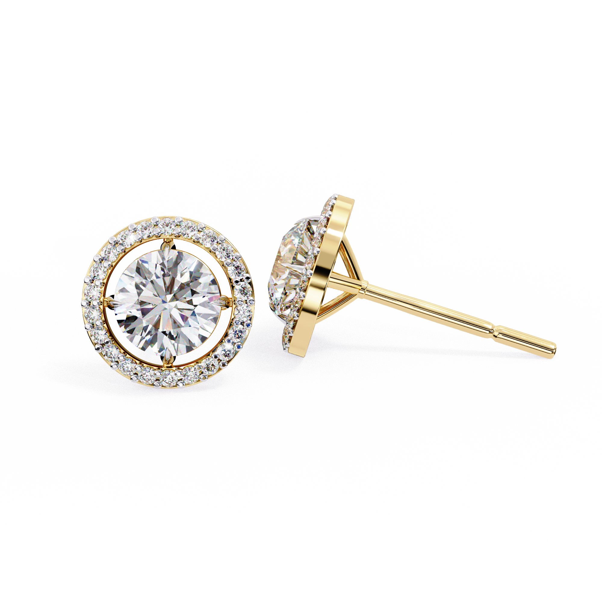 Aster Diamond Solitaire Earrings