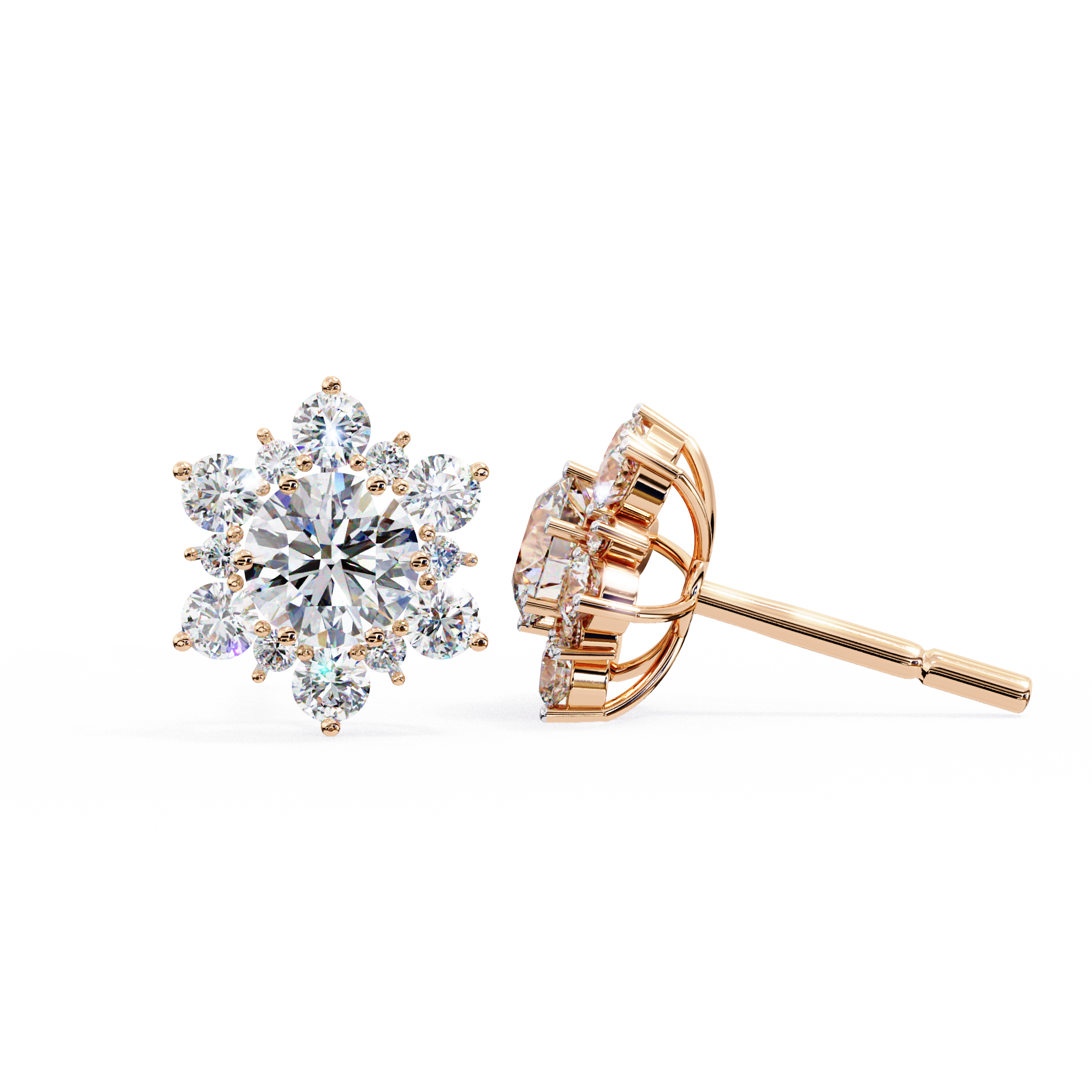 Primrose Diamond Solitaire Earrings