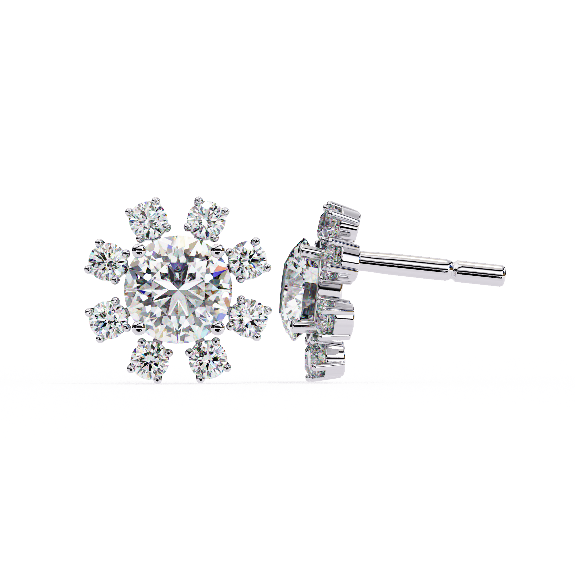 Daphne Diamond Solitaire Earrings