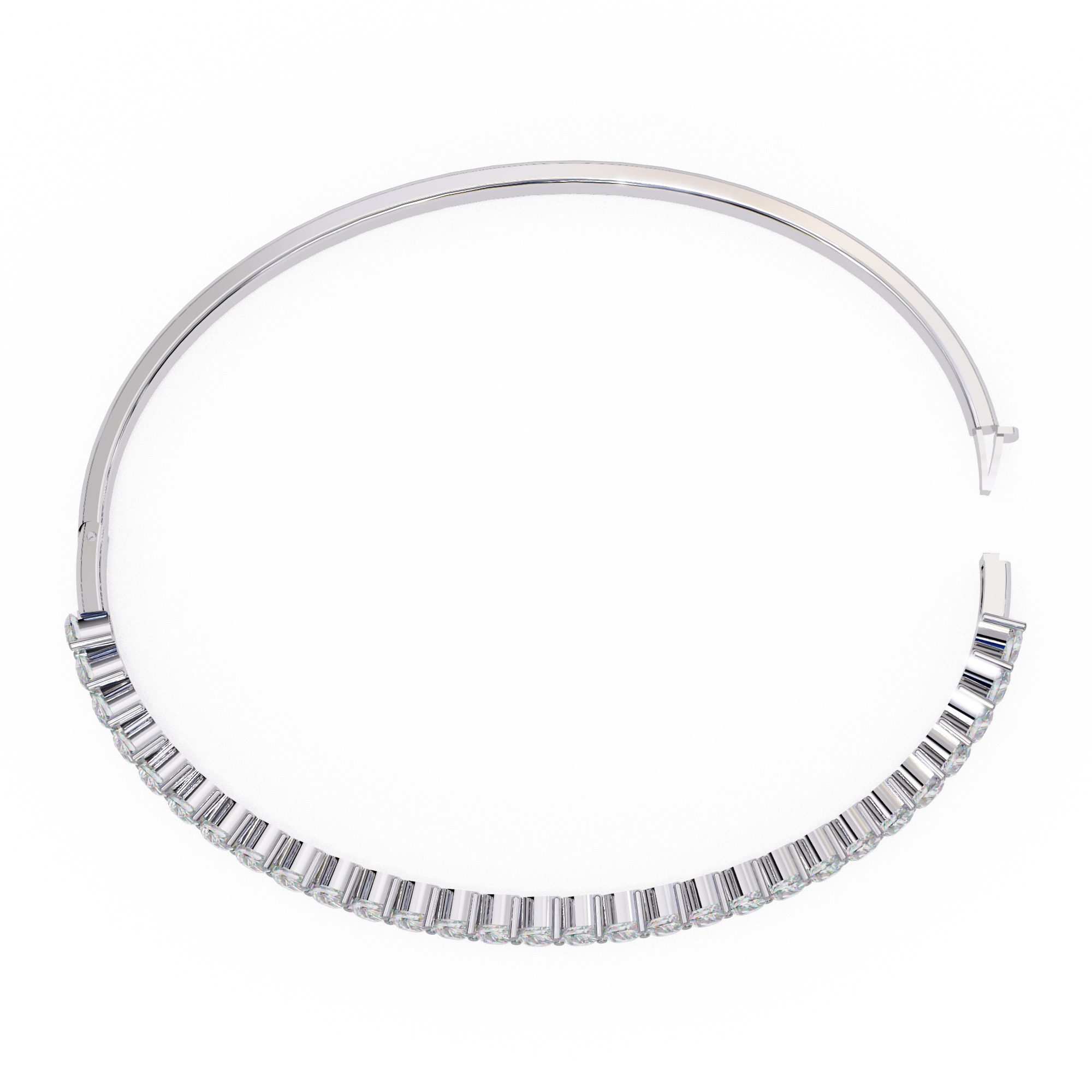 Mira Diamond Bracelet | 18k Solid Gold | Lab Diamond| Half Eternity| Bangle Bracelet