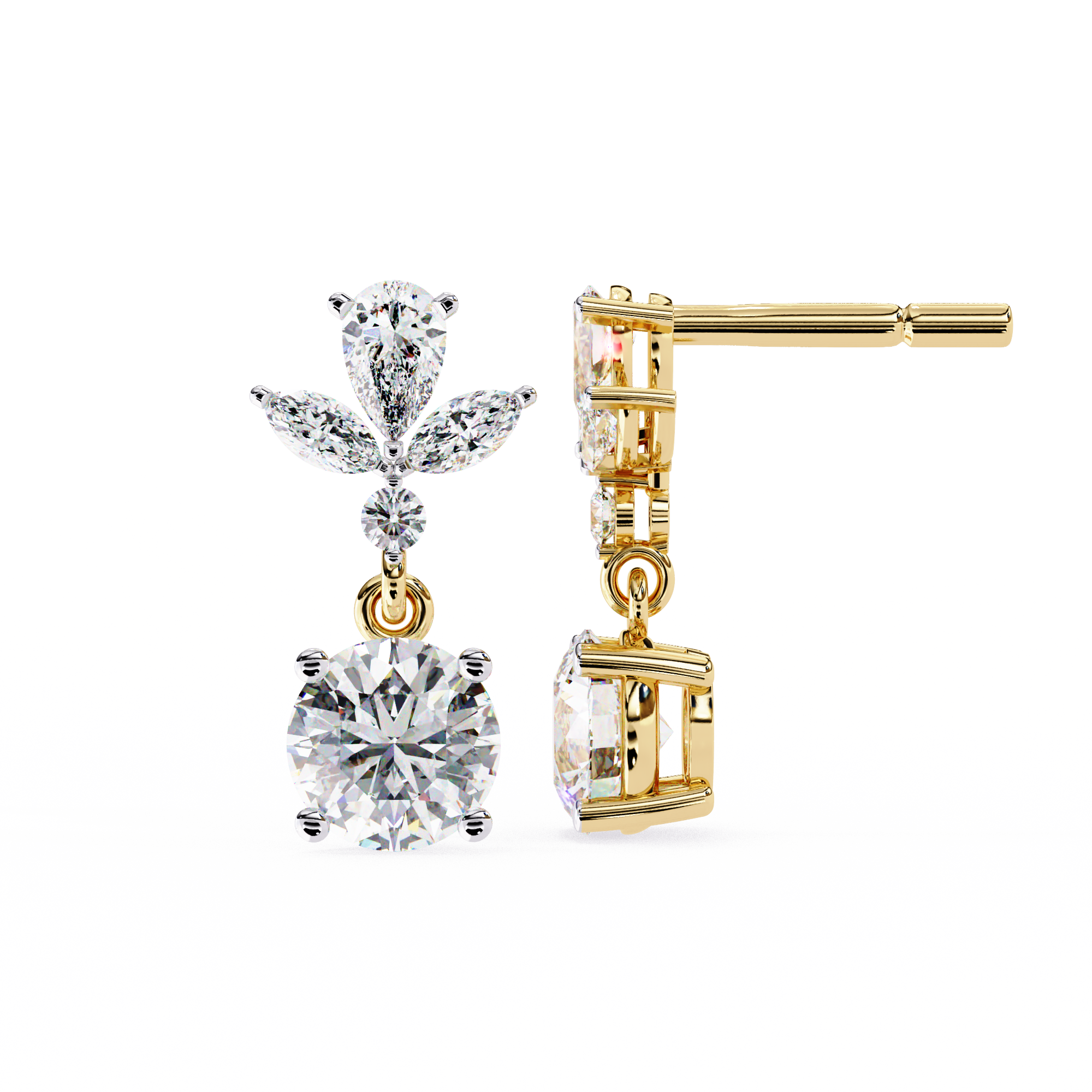 Bianca Diamond Solitaire Earrings