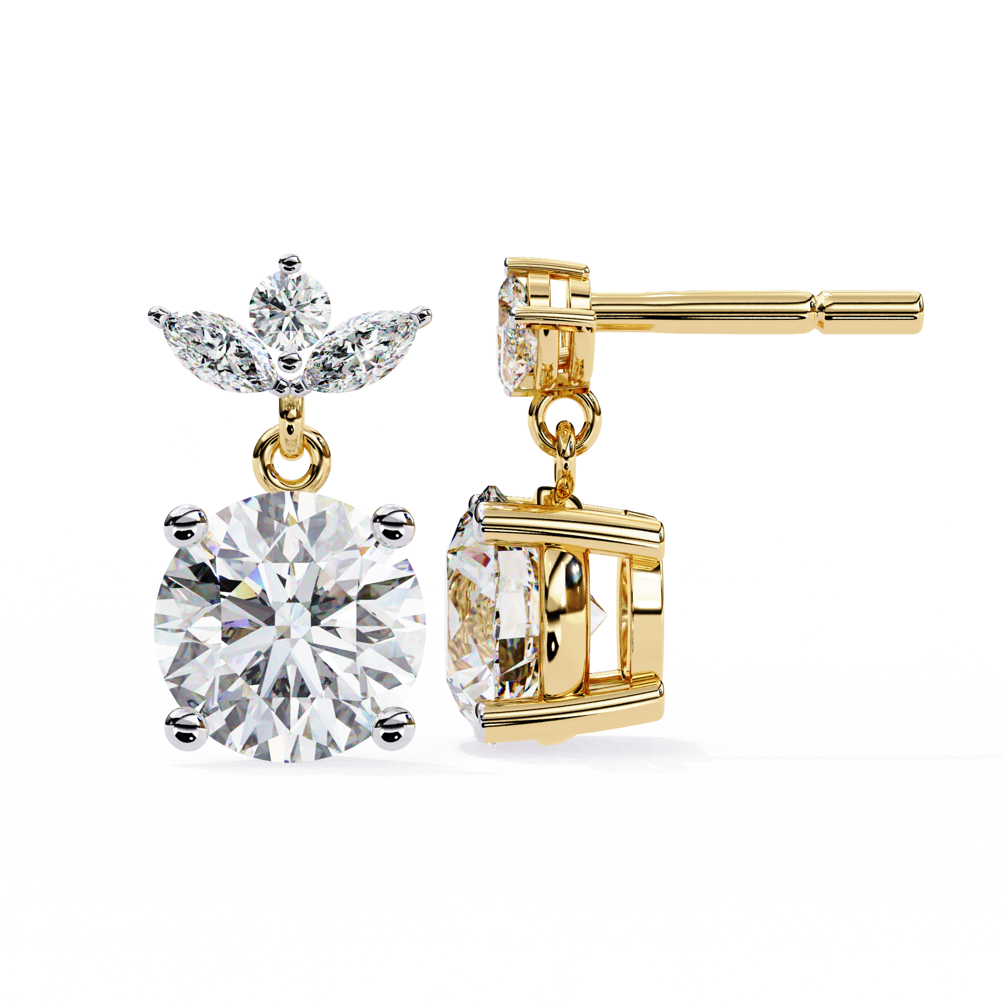 Ariel Diamond Solitaire Earrings