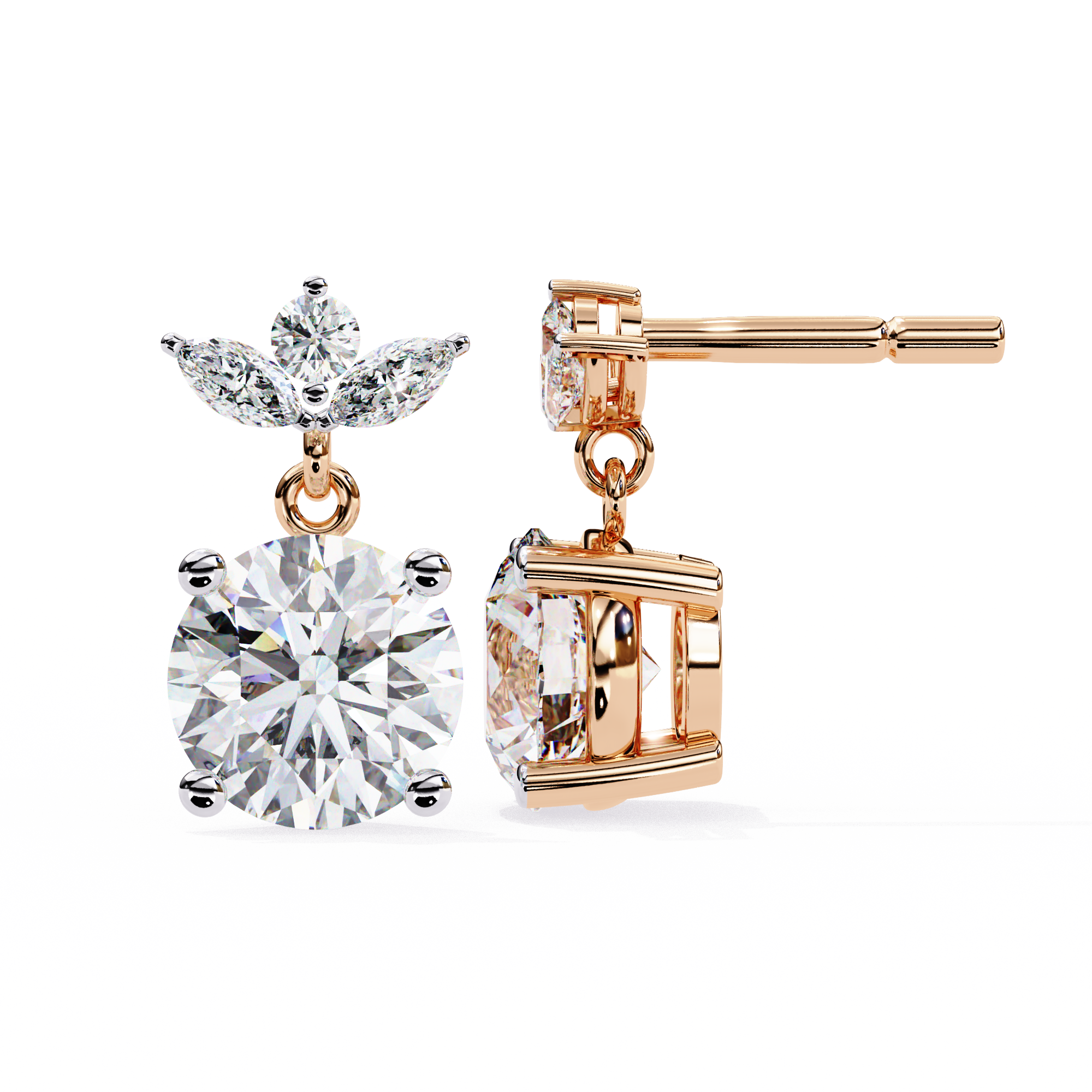 Ariel Diamond Solitaire Earrings