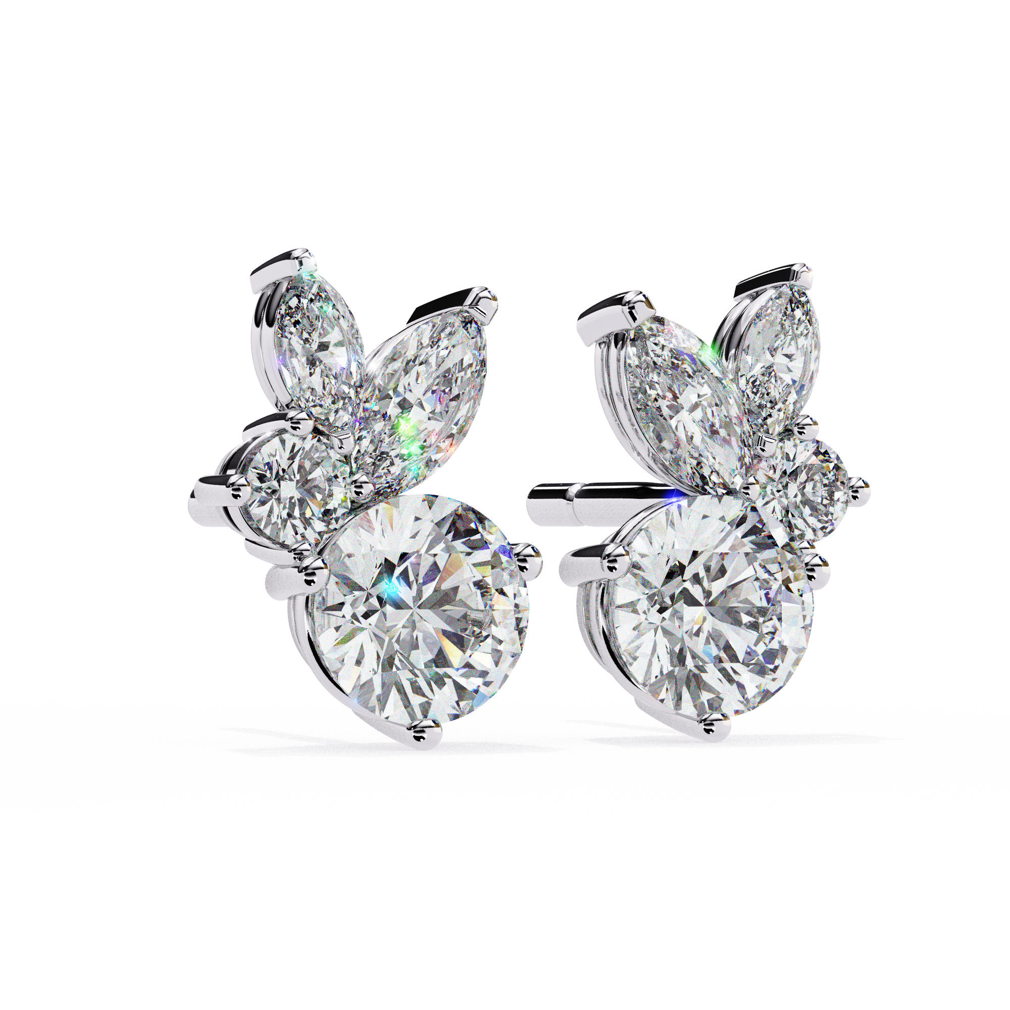 Cassie Diamond Solitaire Earrings