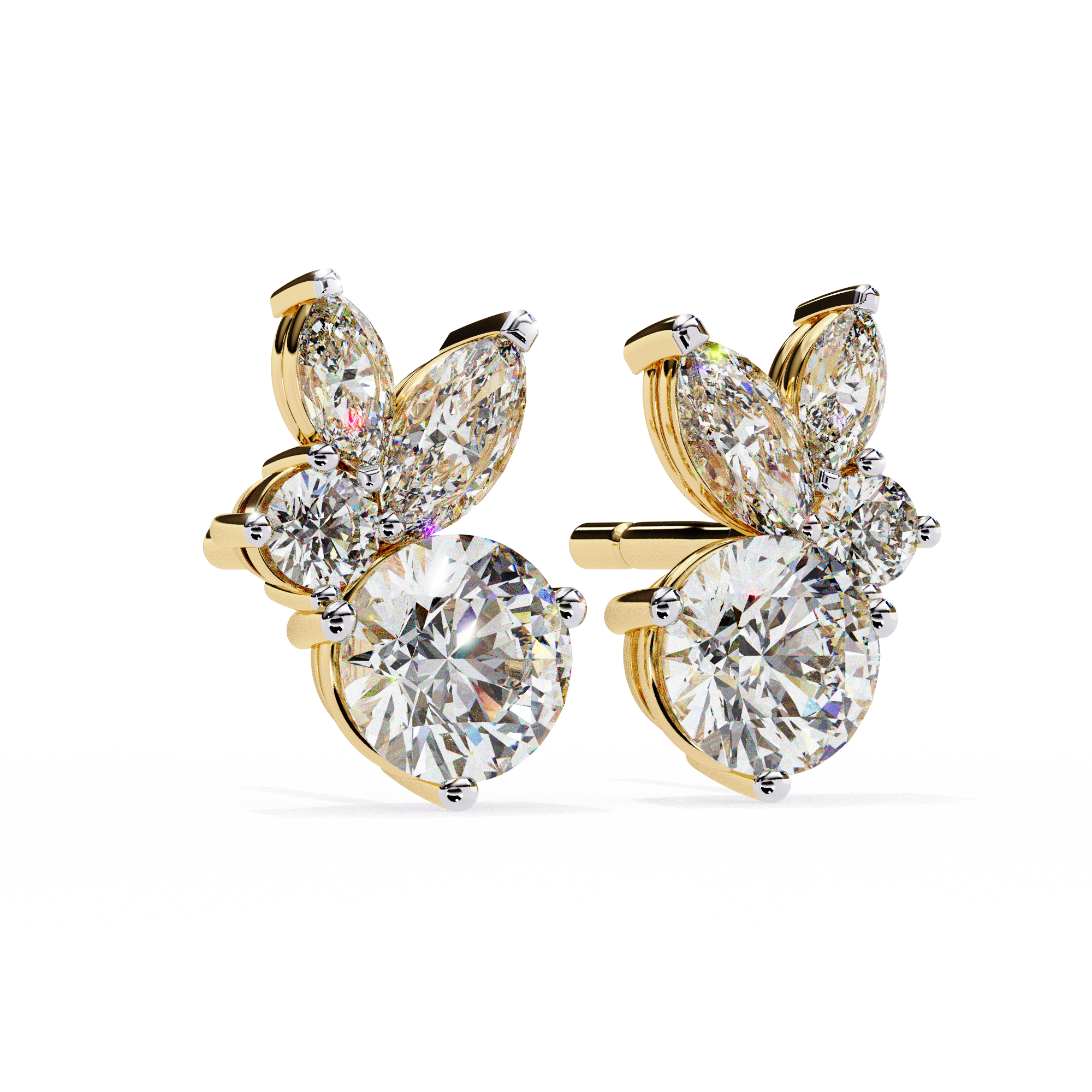 Cassie Diamond Solitaire Earrings