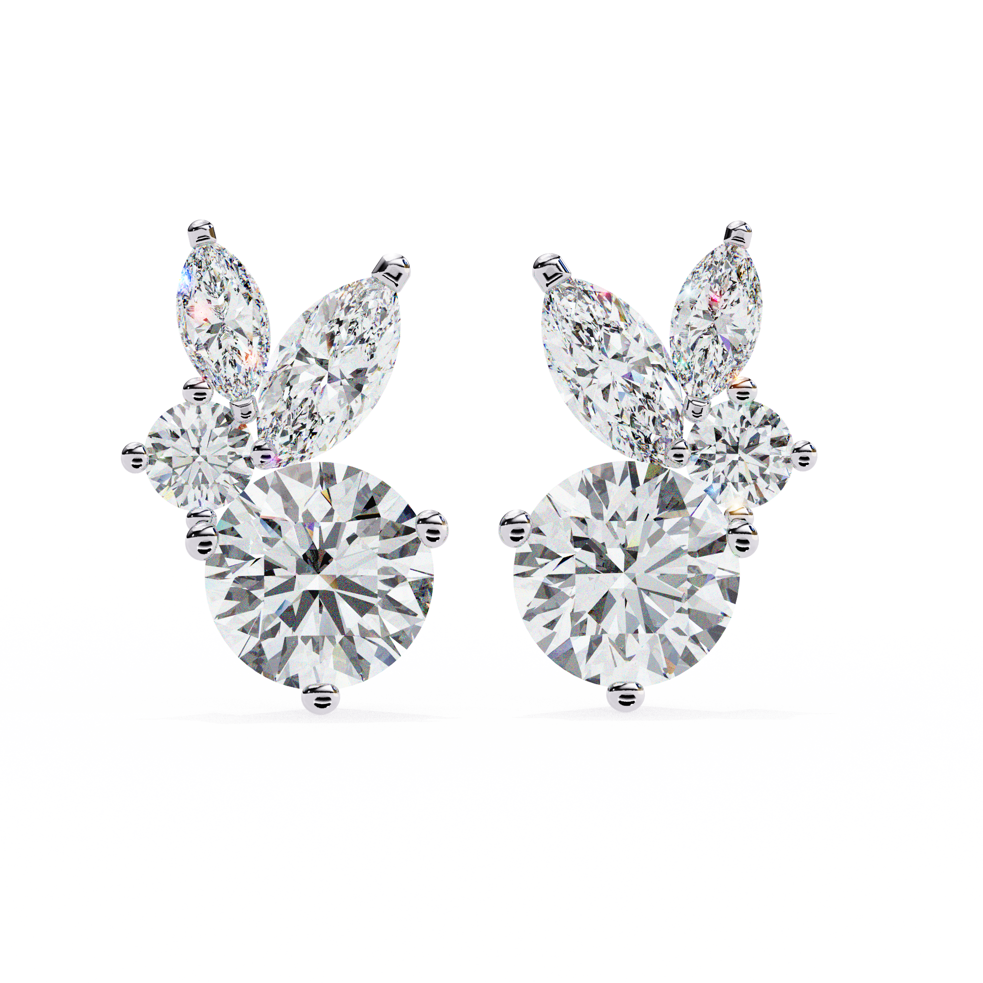 Cassie Diamond Solitaire Earrings