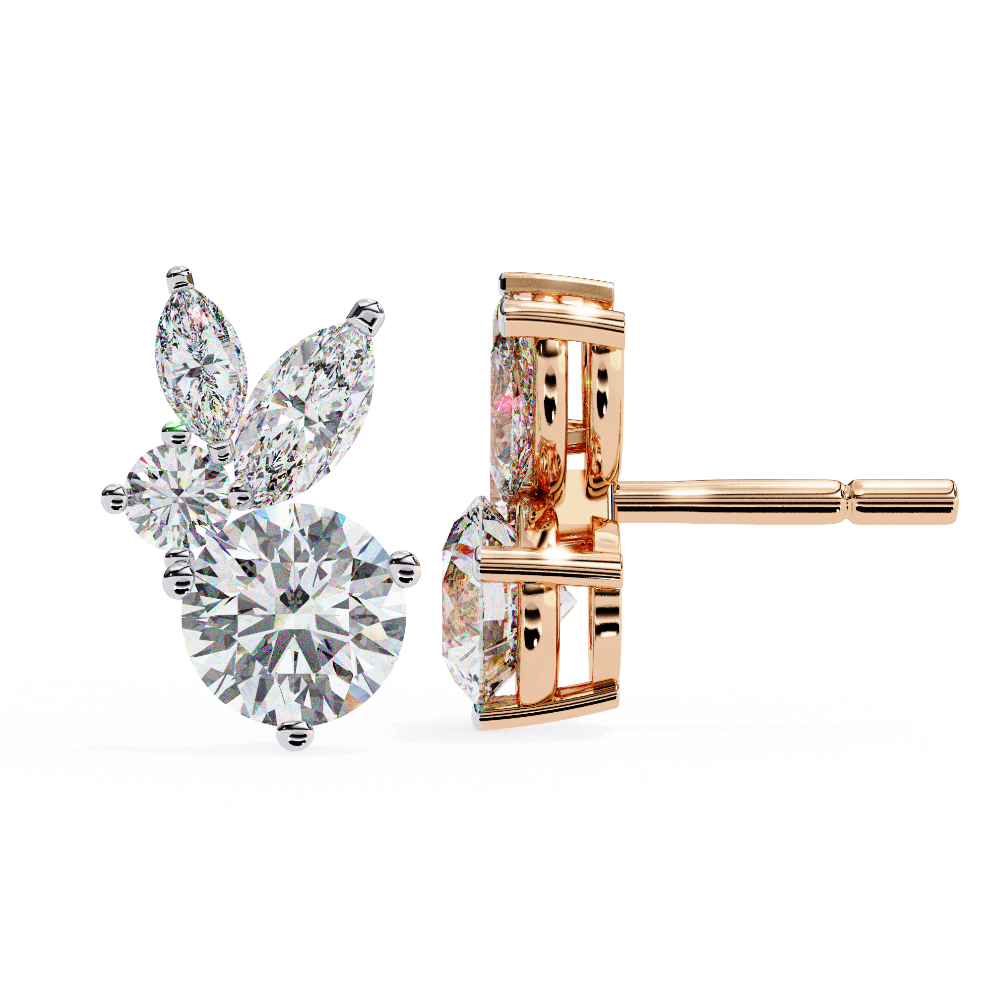 Cassie Diamond Solitaire Earrings