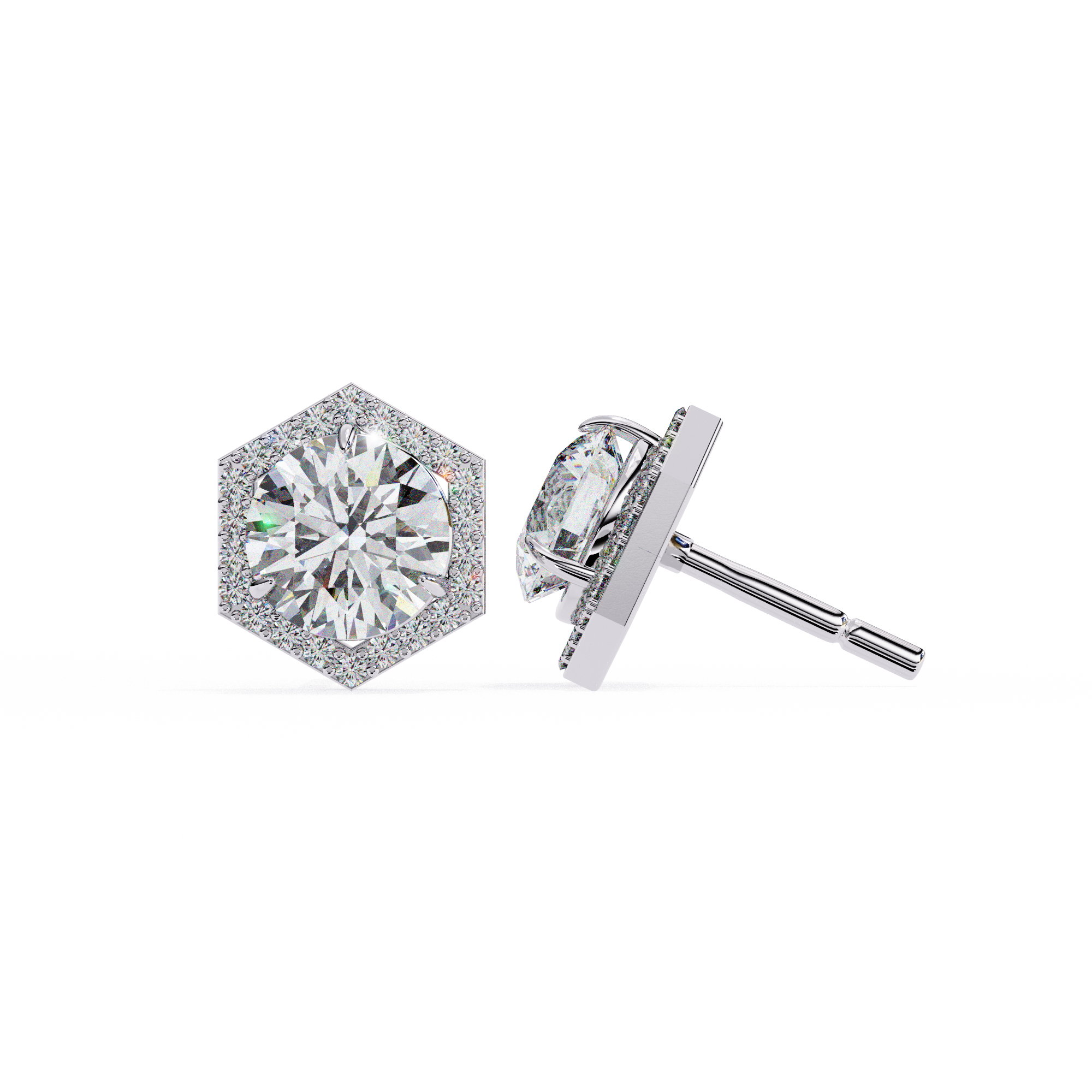 Daisy Diamond Solitaire Earrings