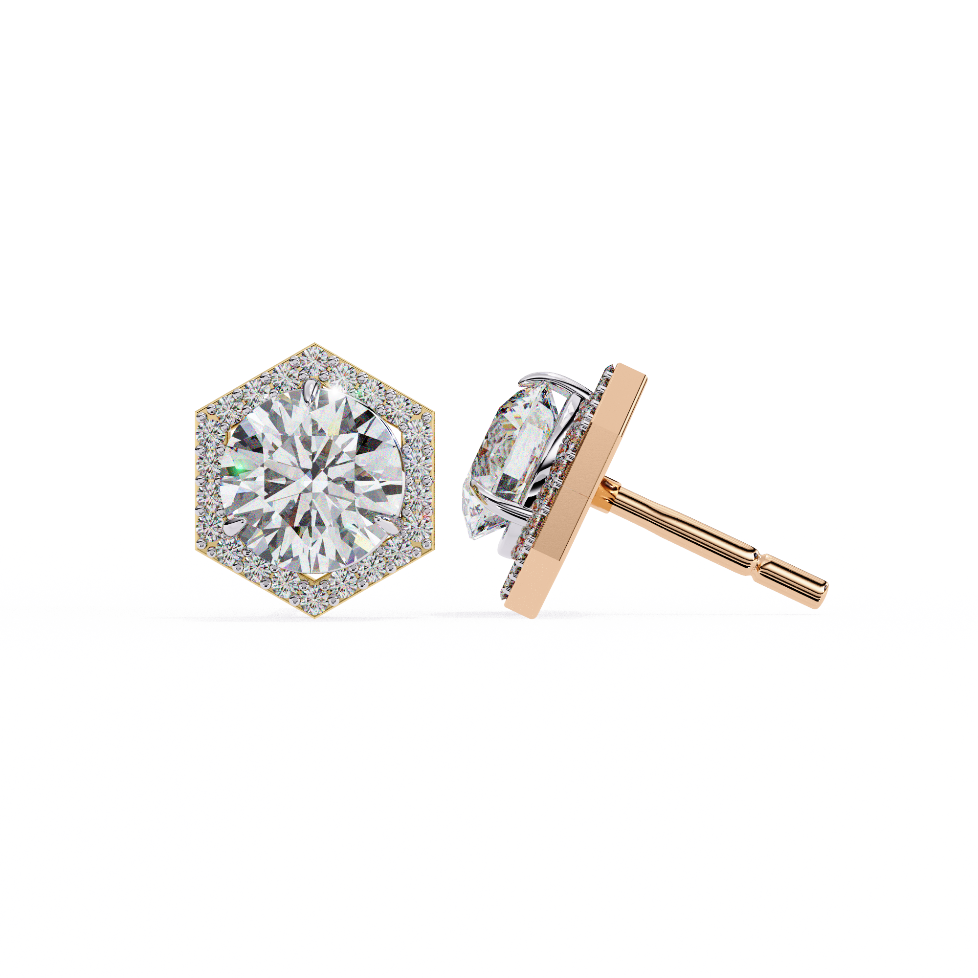 Daisy Diamond Solitaire Earrings