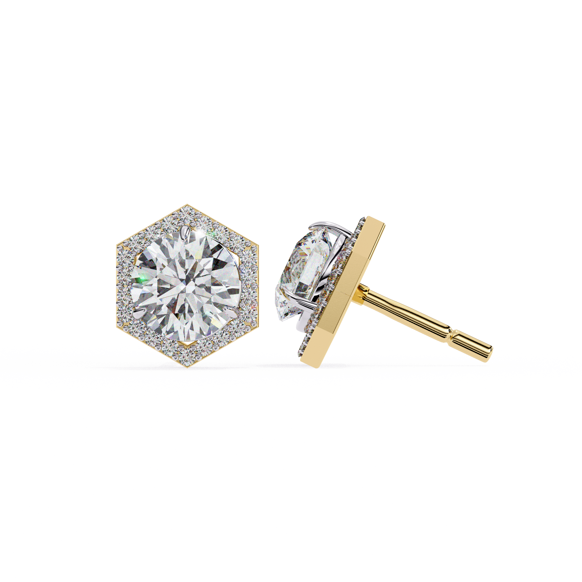 Daisy Diamond Solitaire Earrings