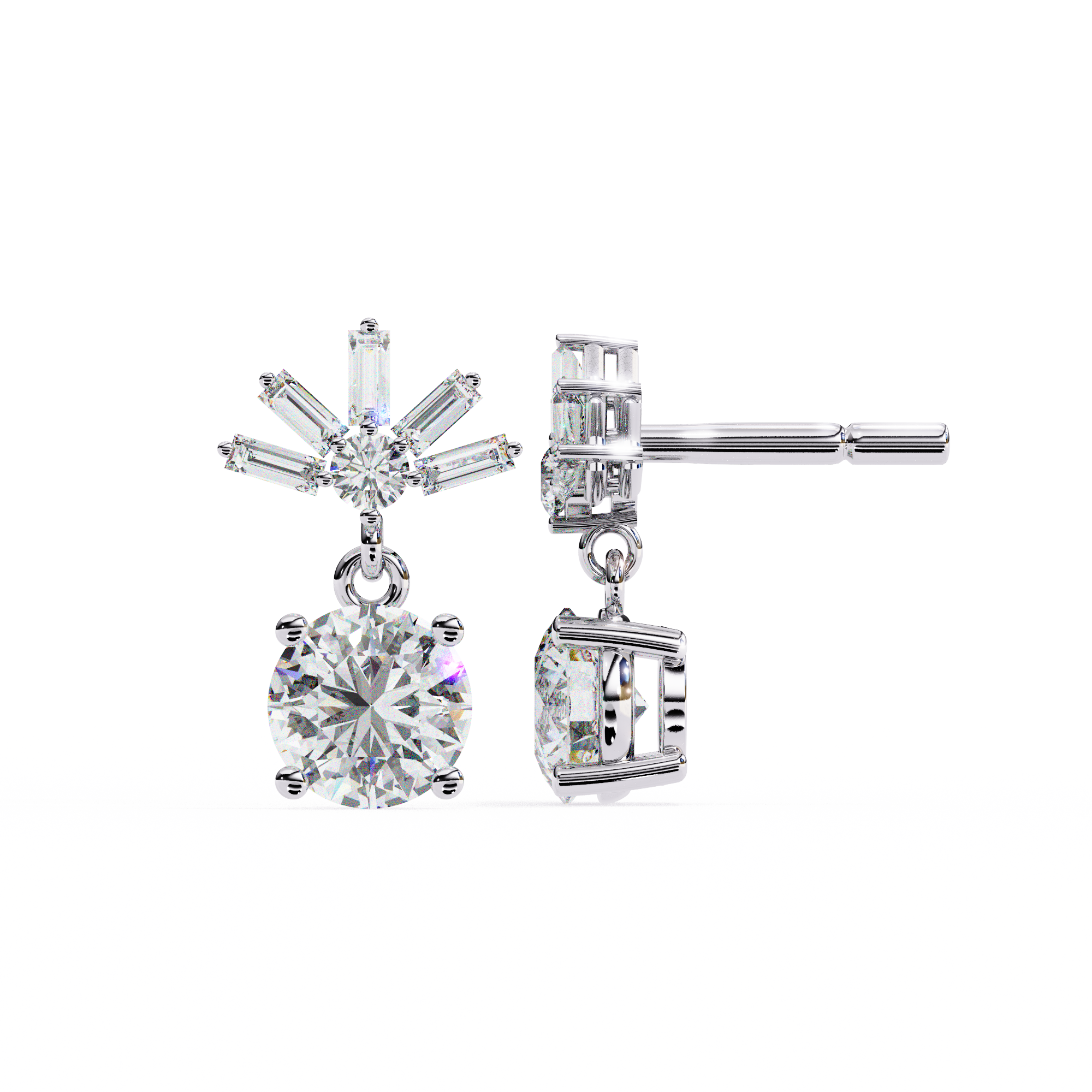 Janet Diamond Solitaire Earrings