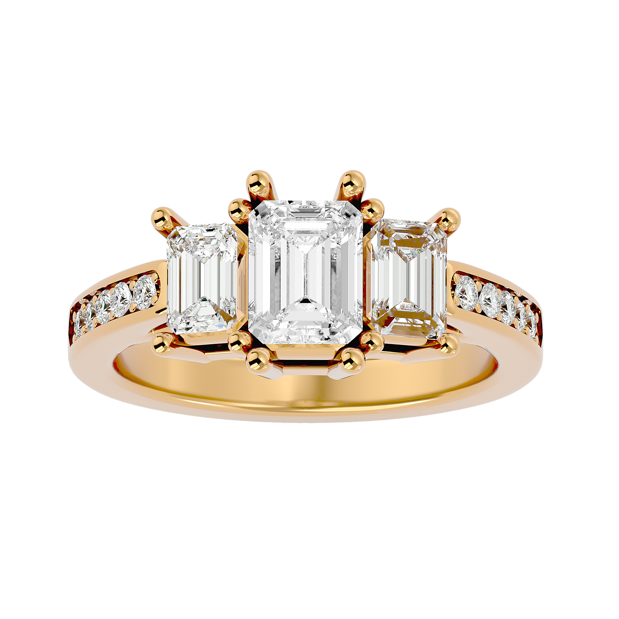 Evangeline Diamond Three Stone Ring