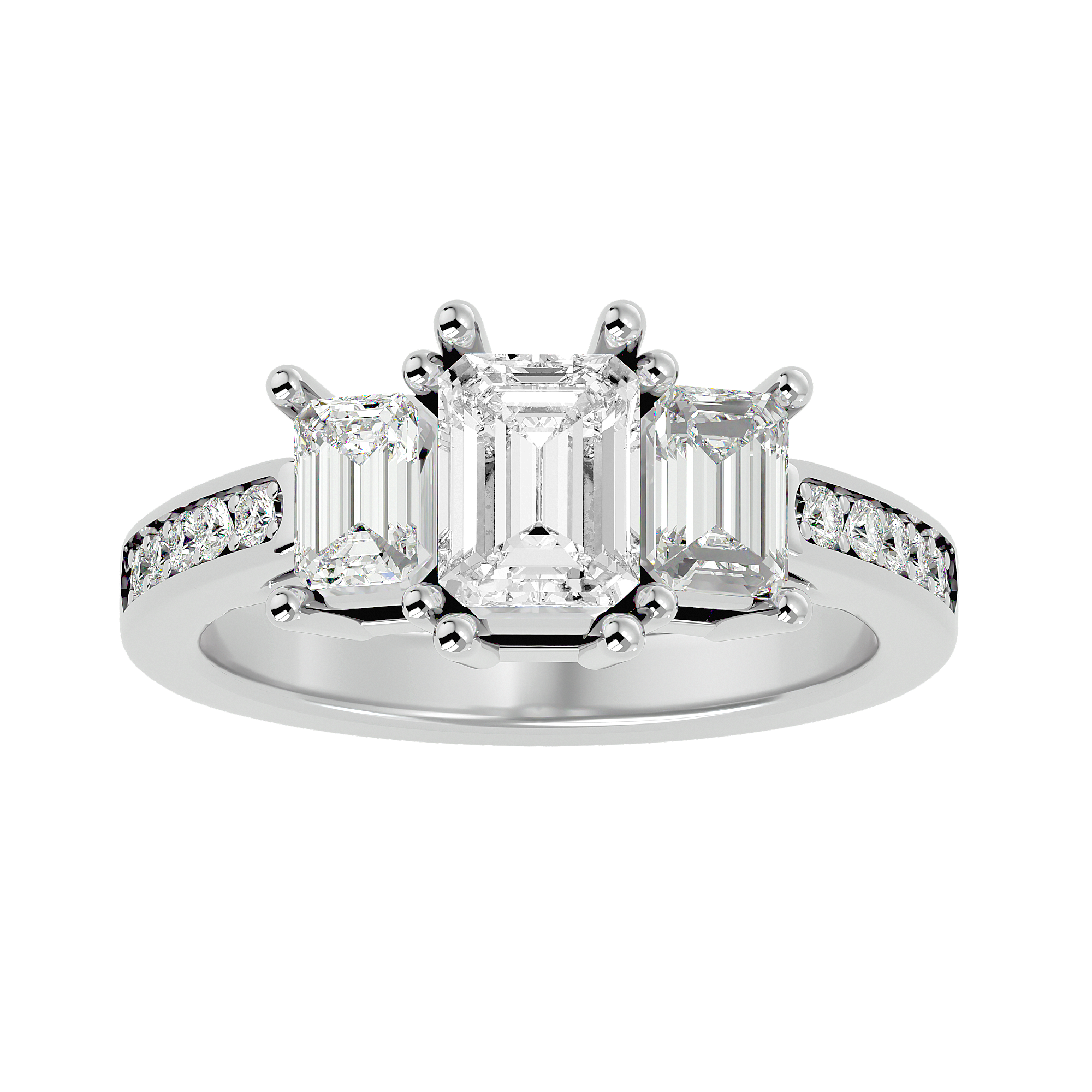 Evangeline Diamond Three Stone Ring