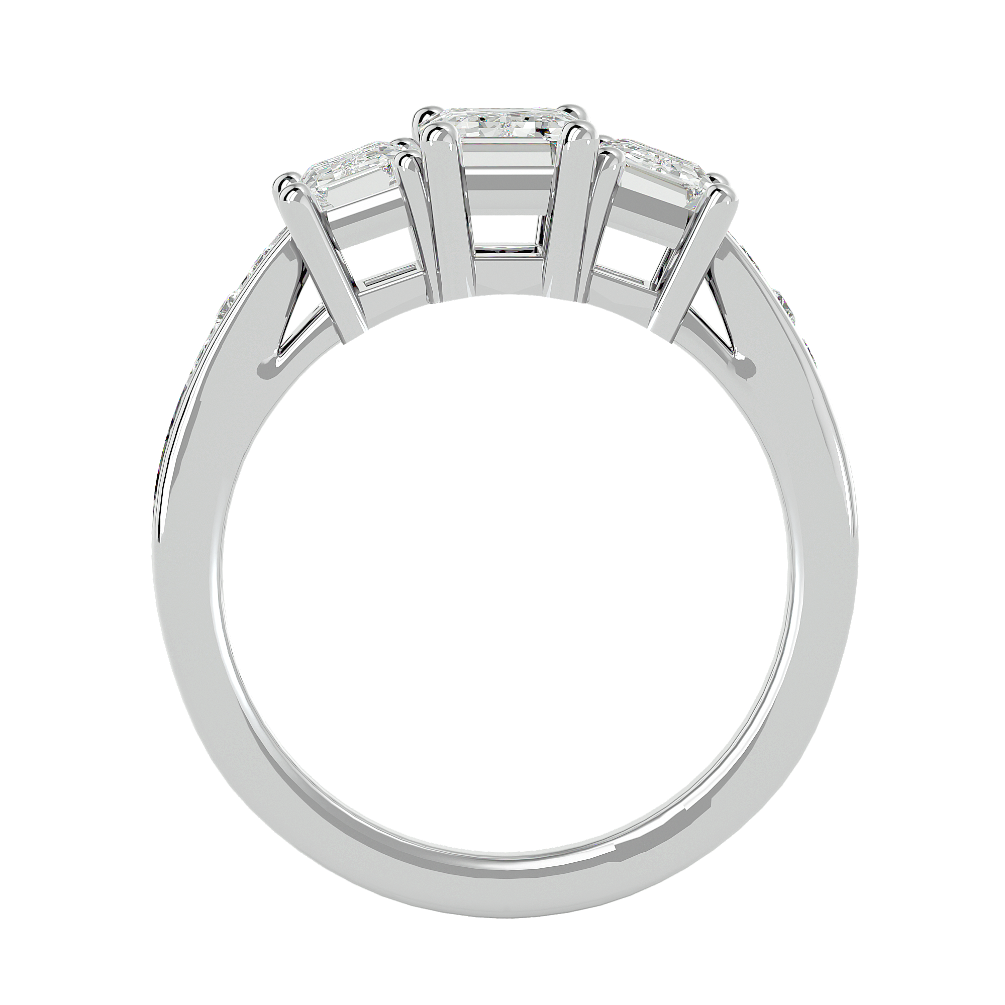 Evangeline Diamond Three Stone Ring