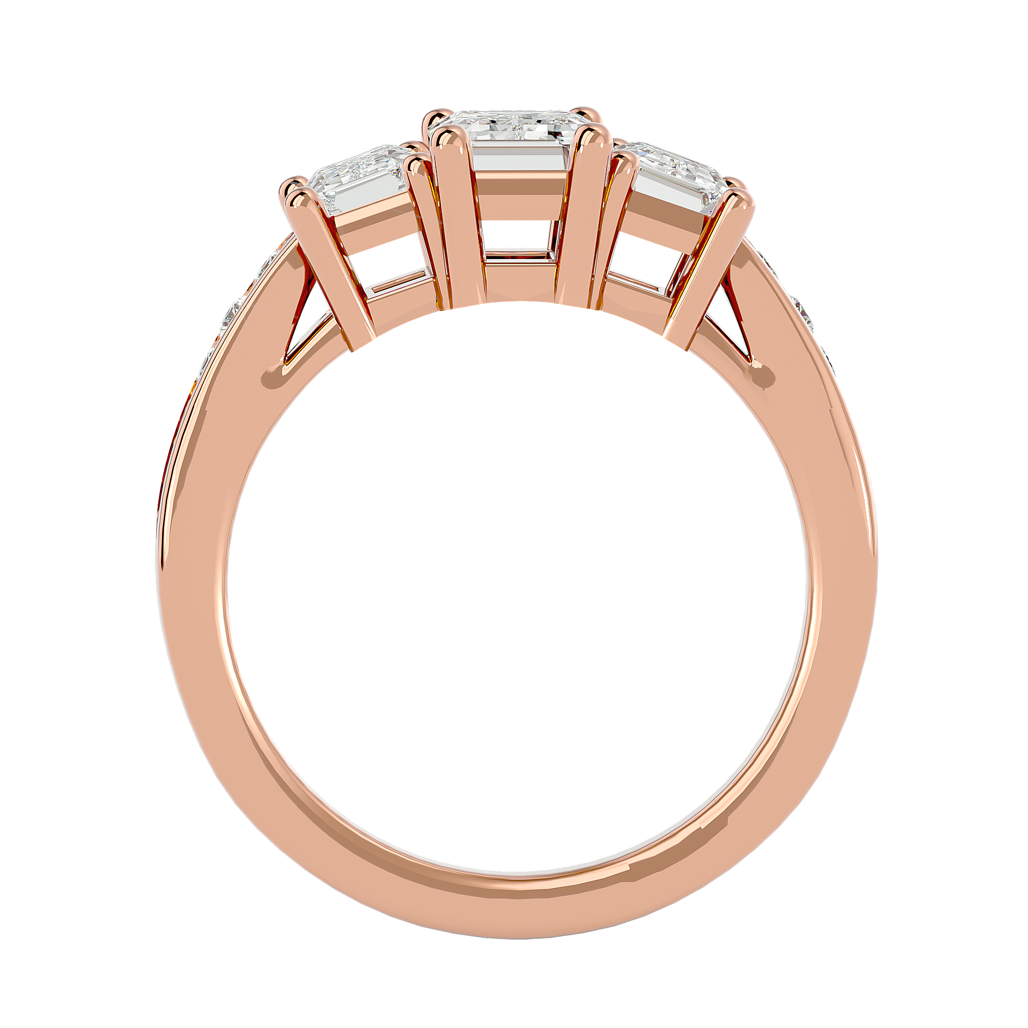 Evangeline Diamond Three Stone Ring