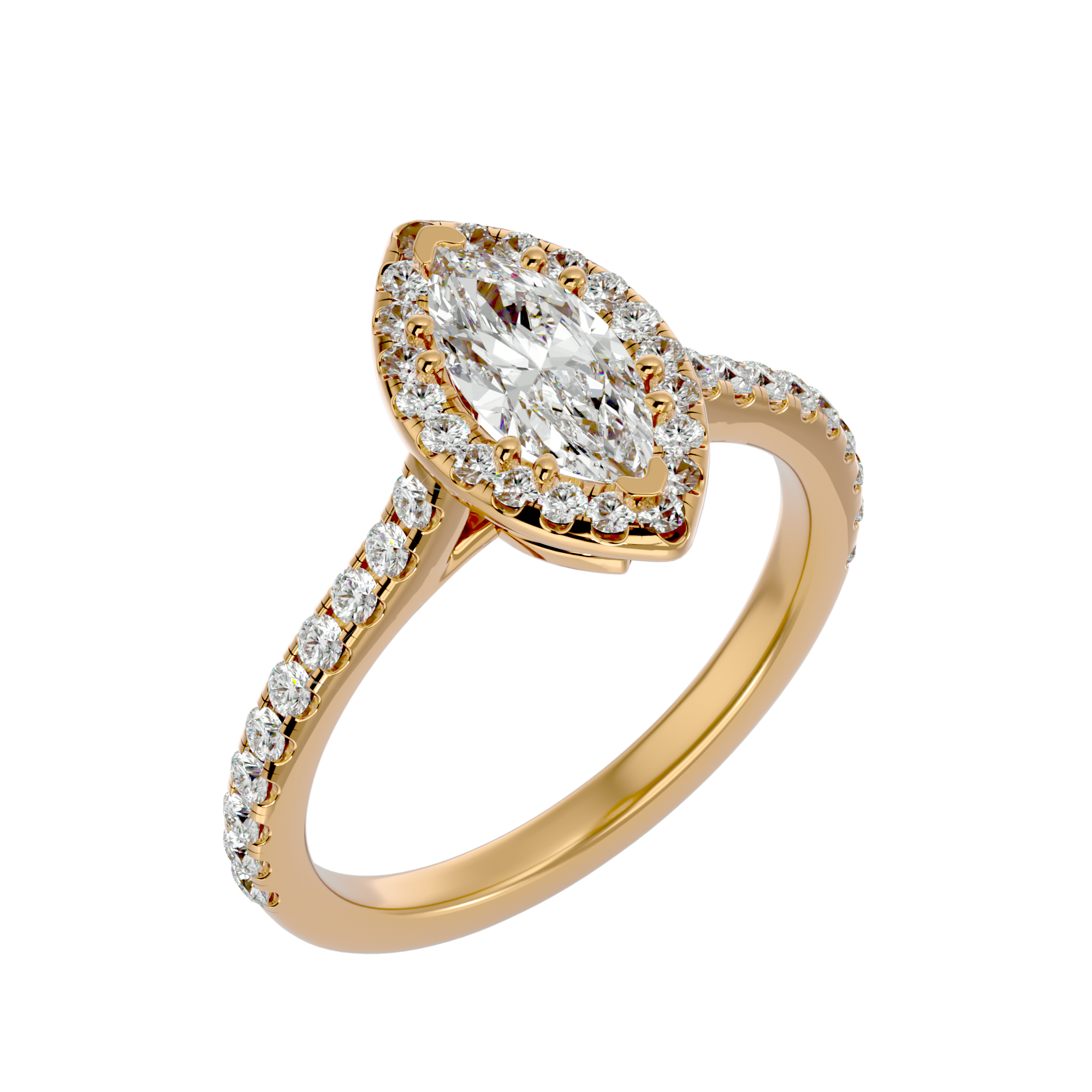 Aurelia Diamond Halo Ring