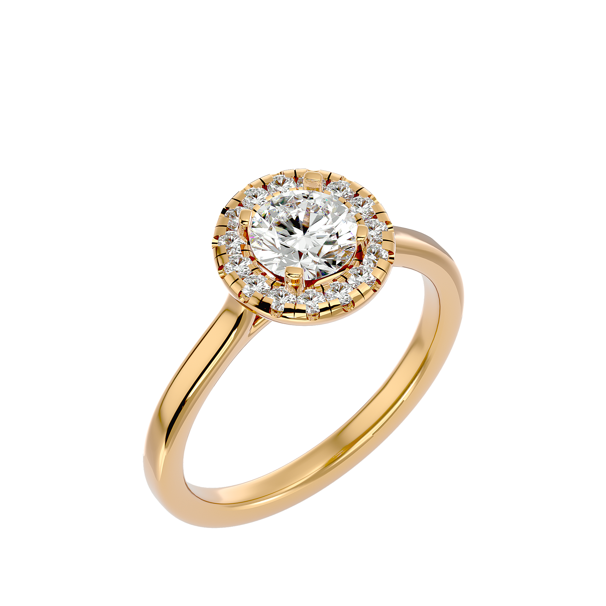 Coretta Diamond Halo Ring