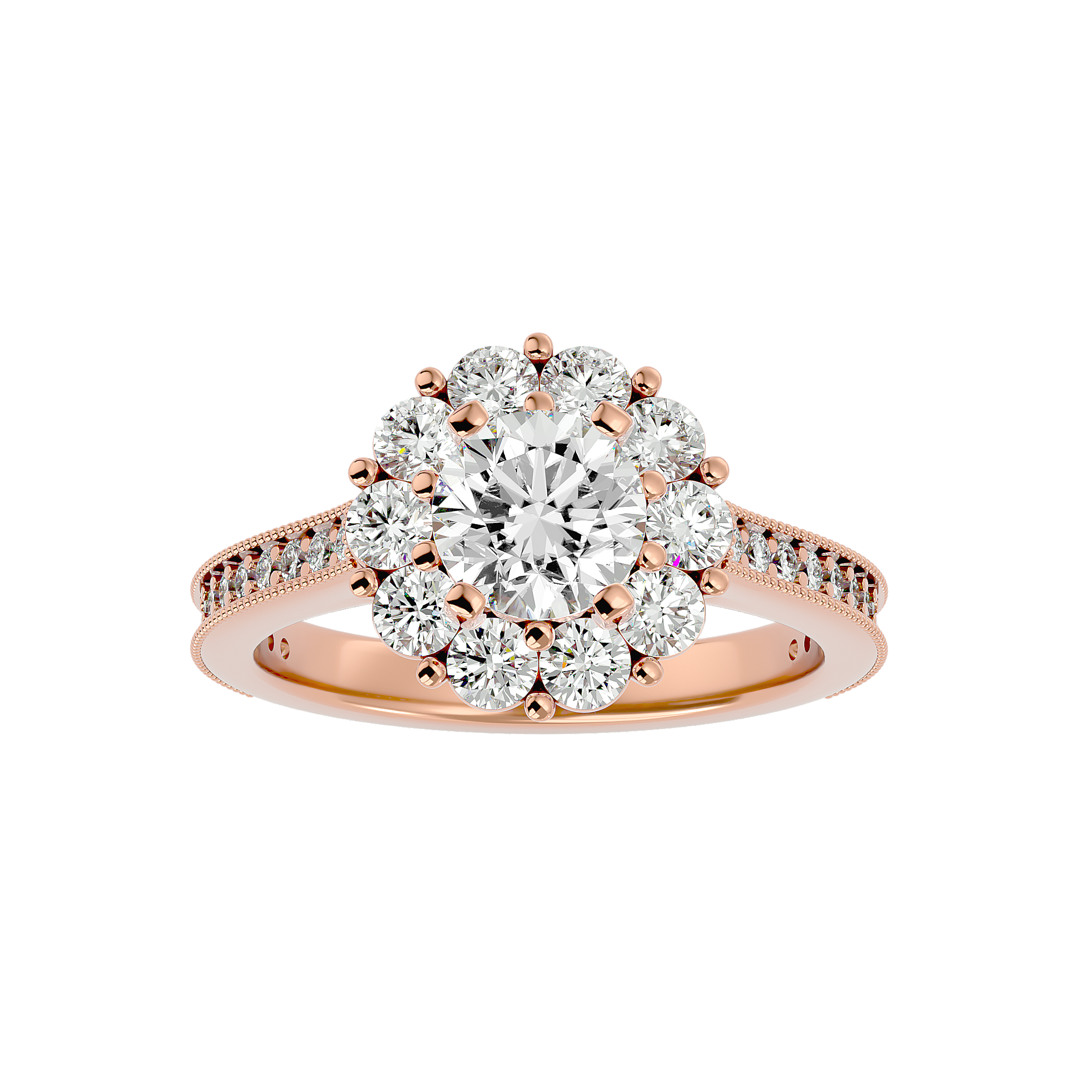 Emmanuella Diamond Halo Ring