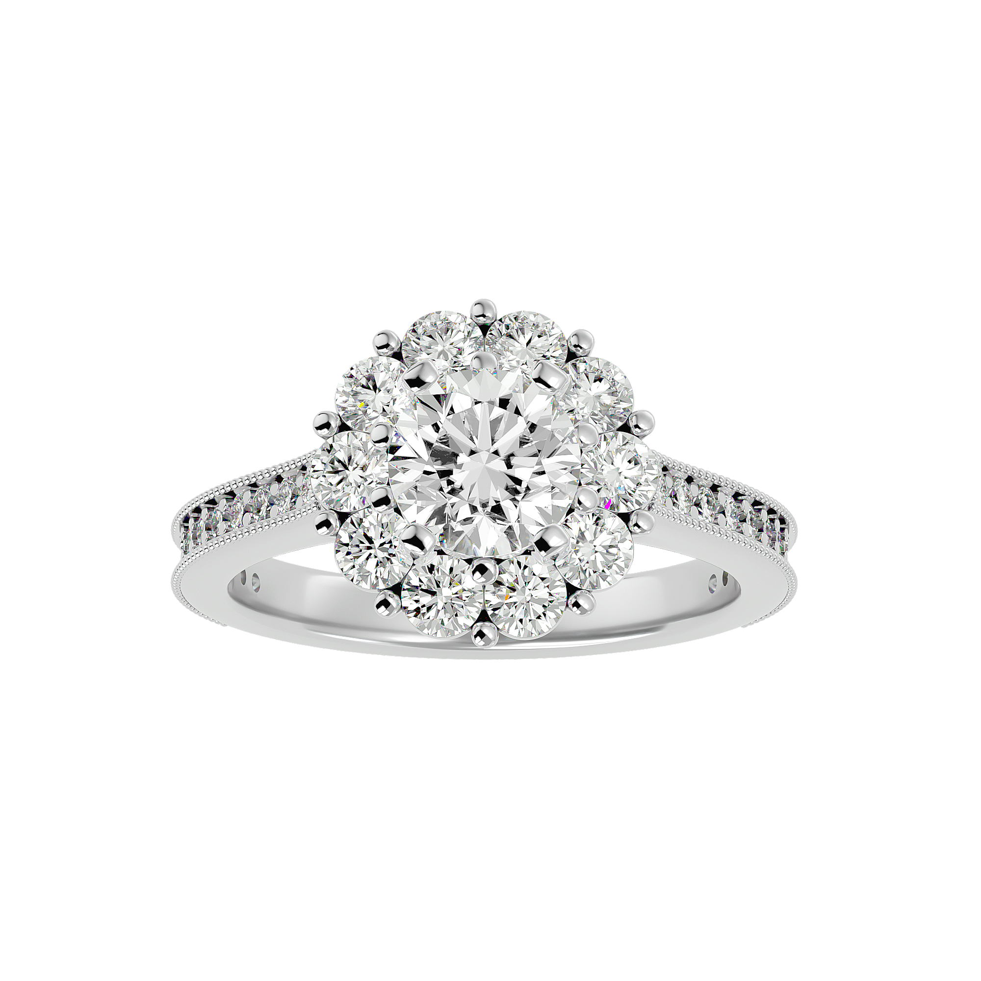 Emmanuella Diamond Halo Ring