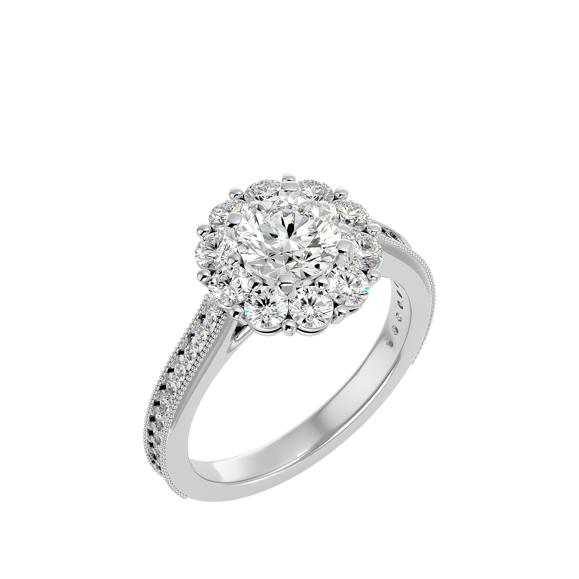 Emmanuella Diamond Halo Ring