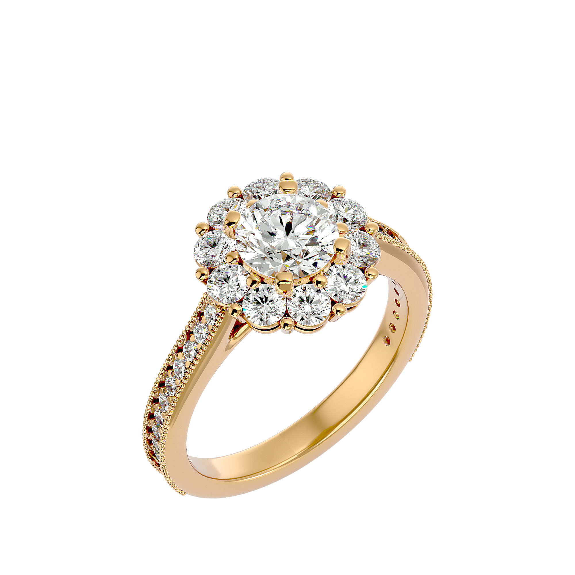 Emmanuella Diamond Halo Ring