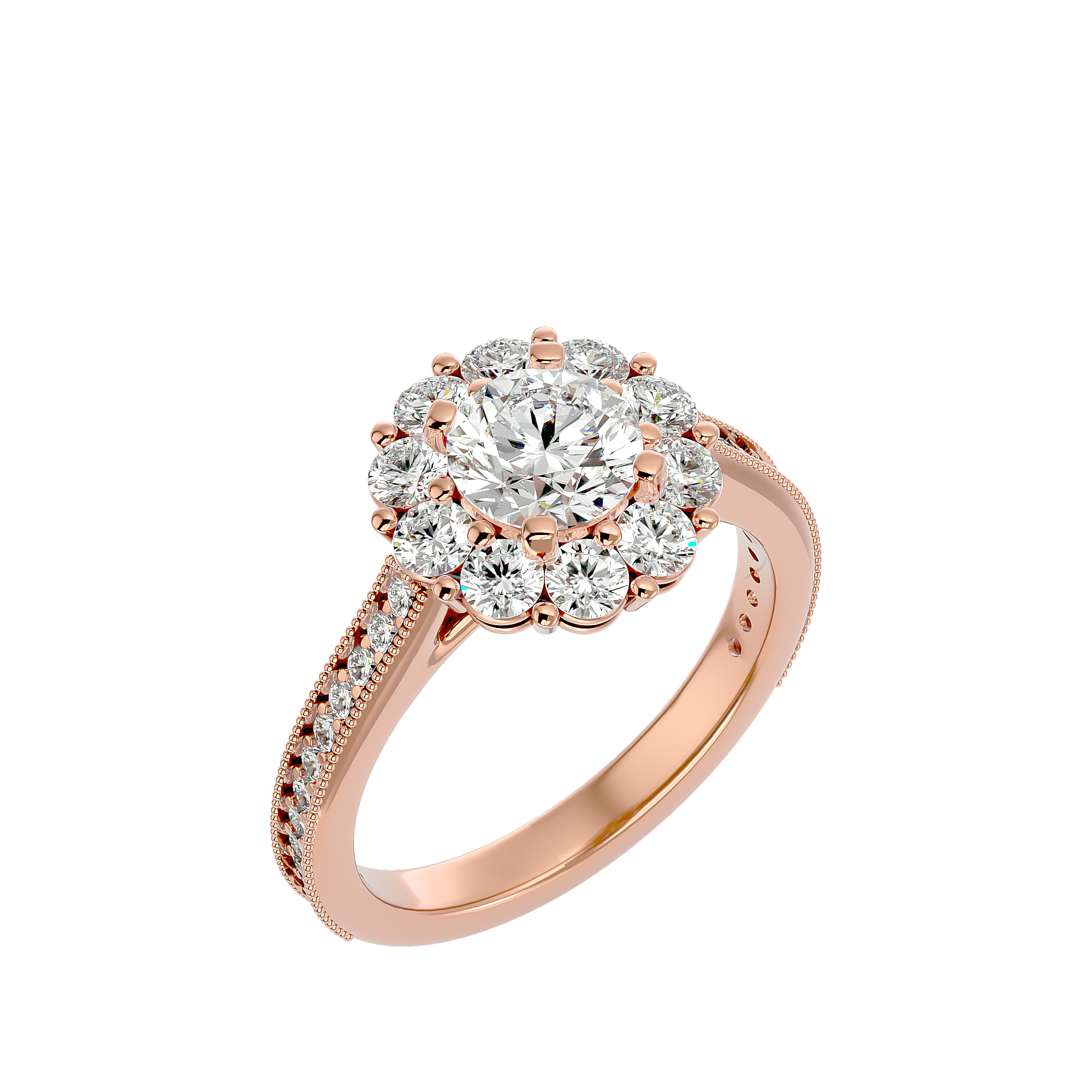 Emmanuella Diamond Halo Ring
