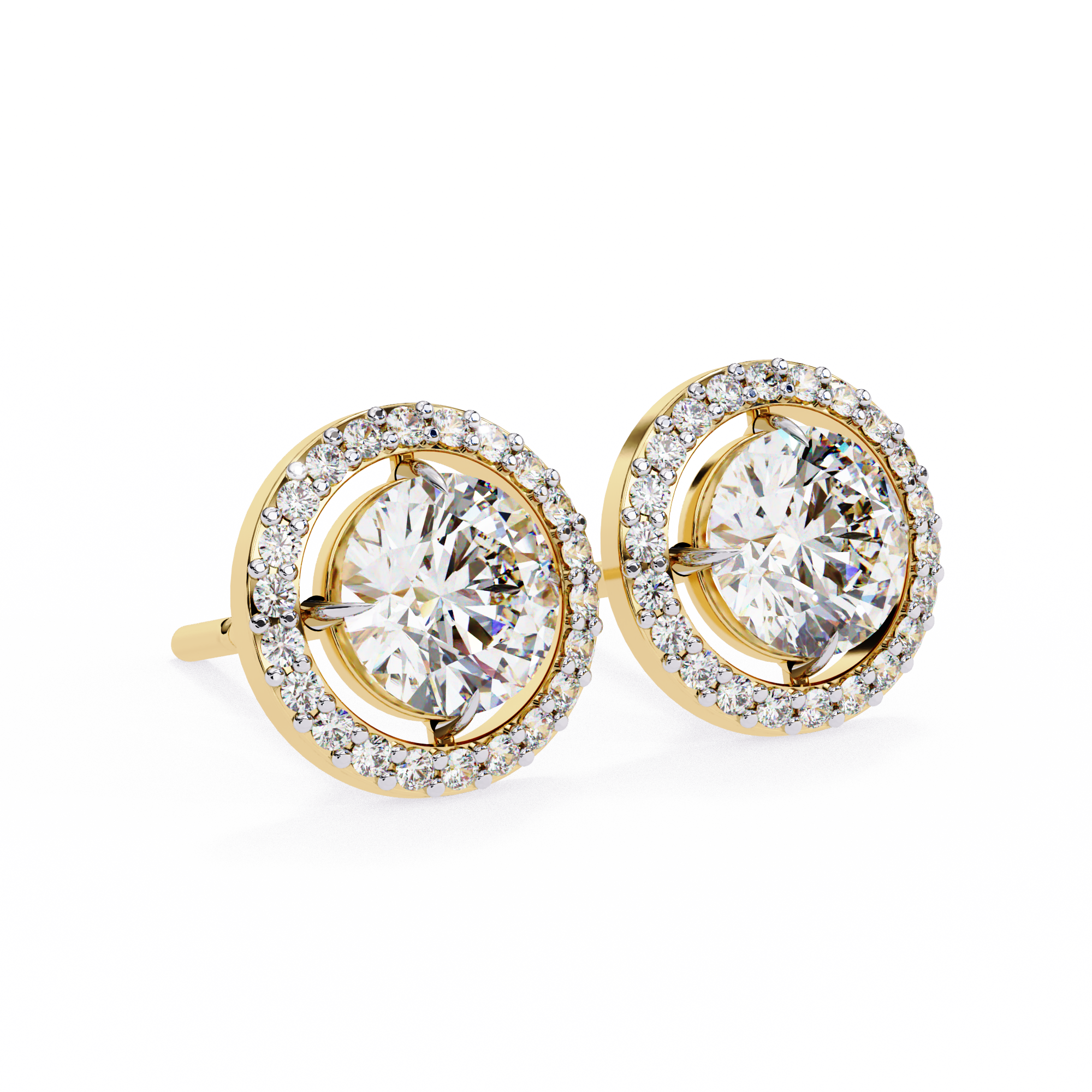 Aster Diamond Solitaire Earrings