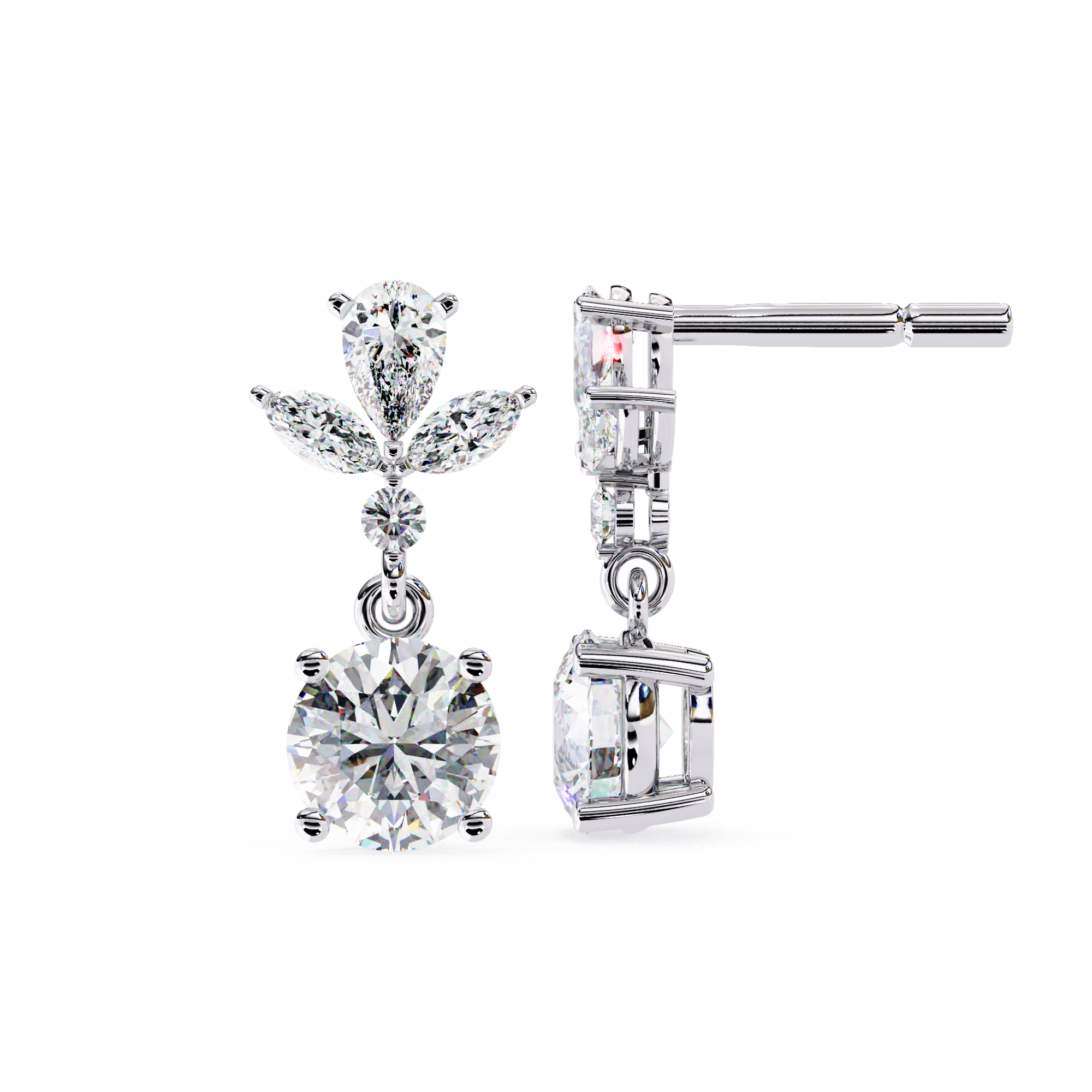 Bianca Diamond Solitaire Earrings