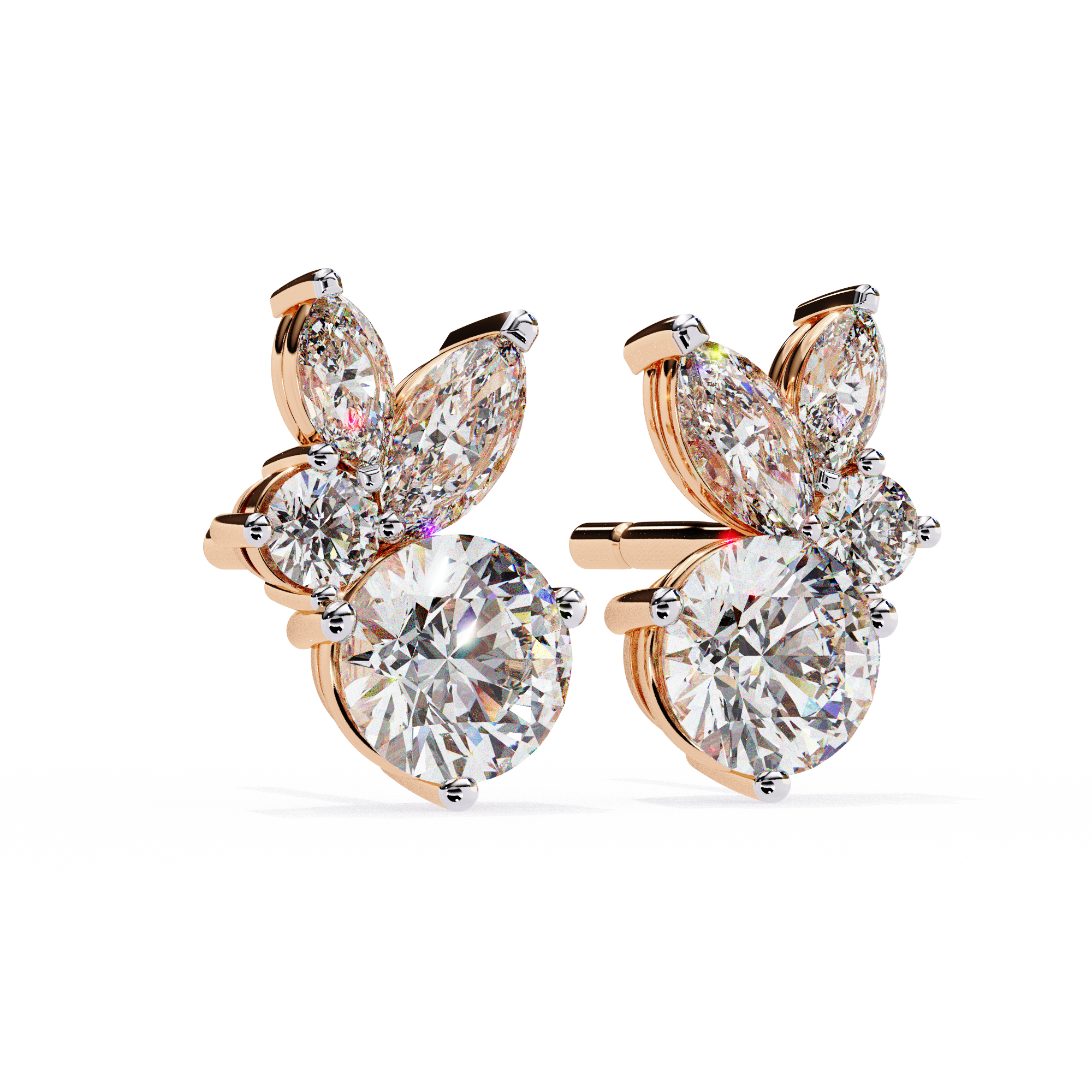 Cassie Diamond Solitaire Earrings