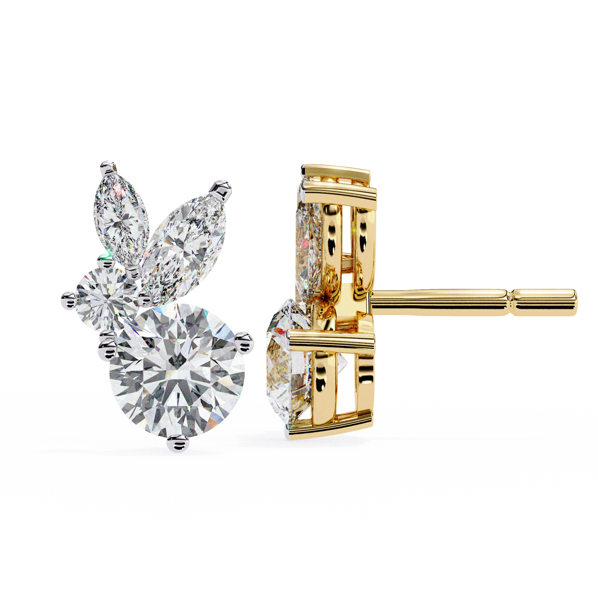 Cassie Diamond Solitaire Earrings