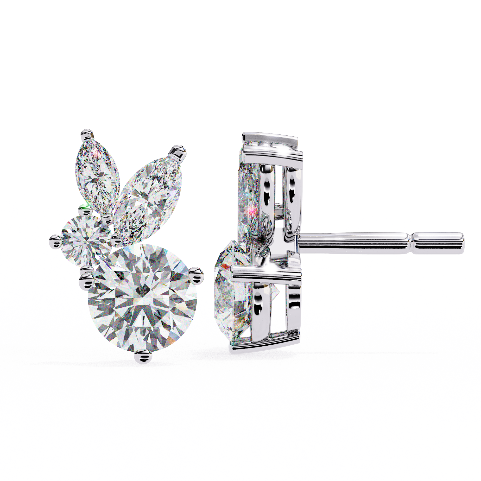 Cassie Diamond Solitaire Earrings