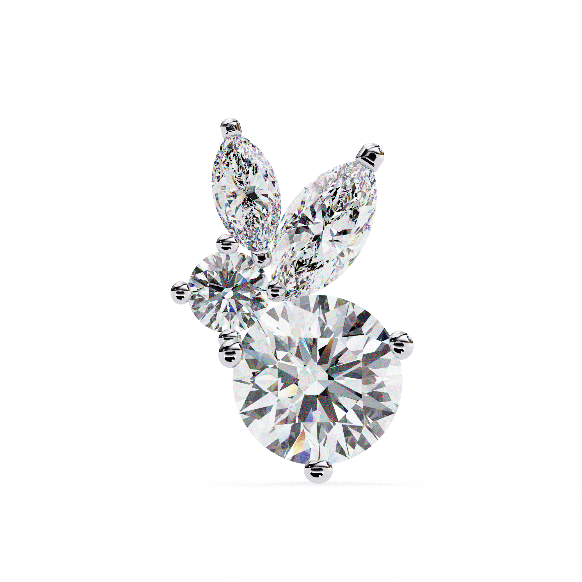 Cassie Diamond Solitaire Earrings