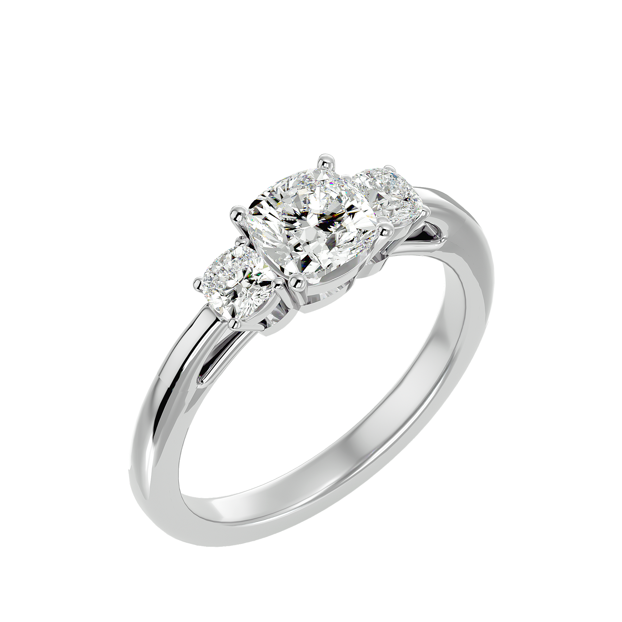 Mirela Diamond Three Stone Ring