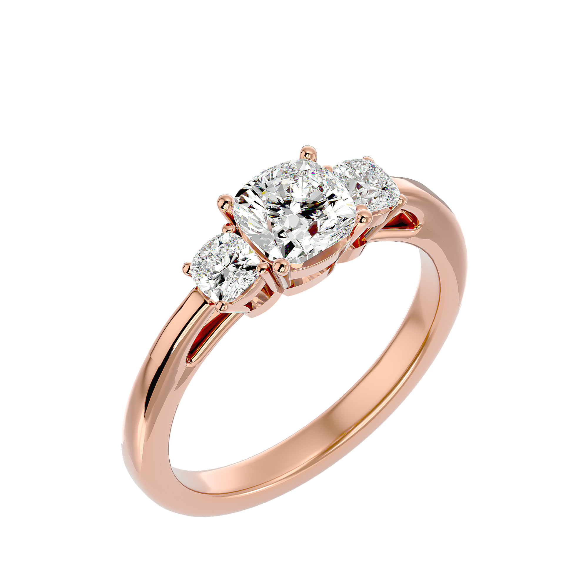 Mirela Diamond Three Stone Ring