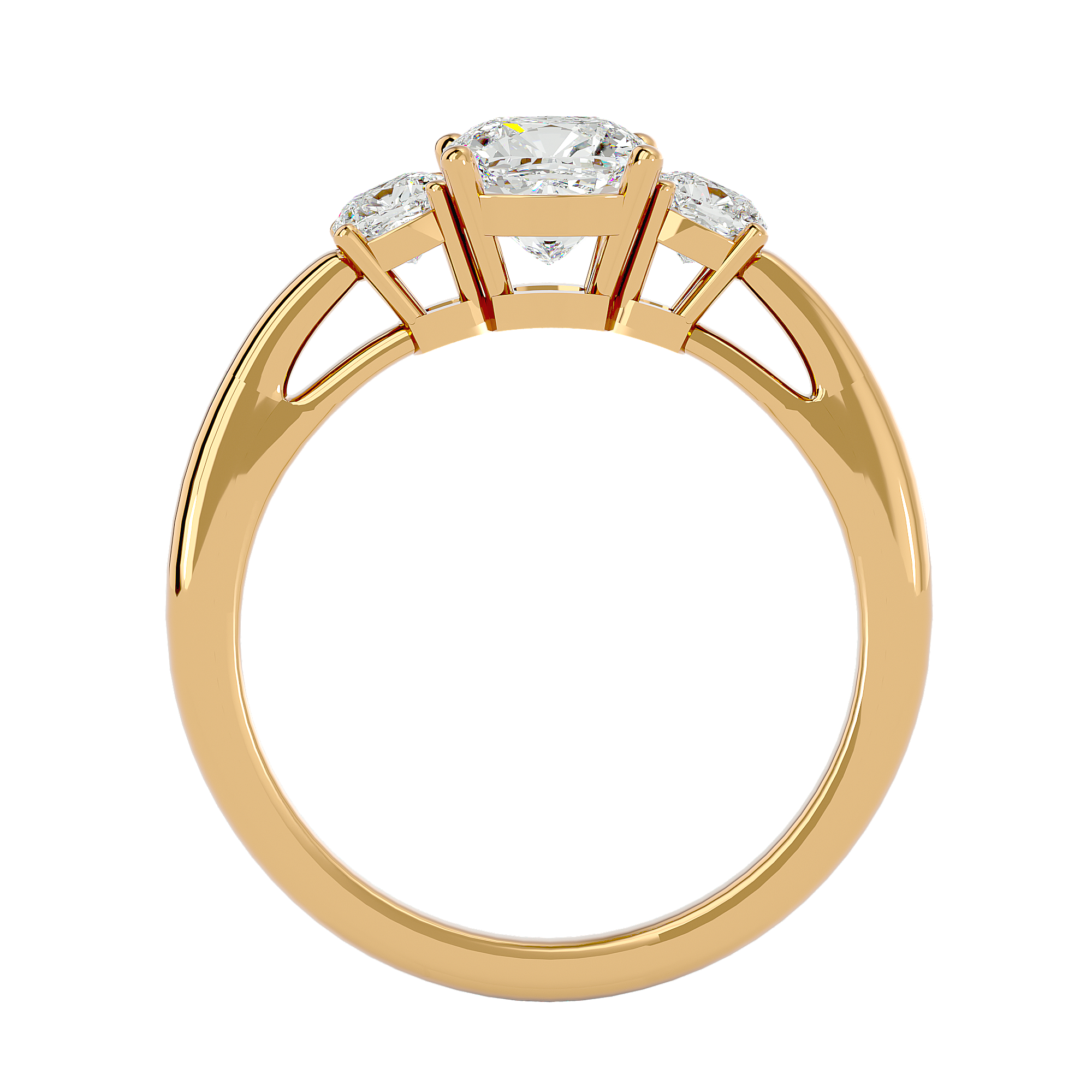 Mirela Diamond Three Stone Ring