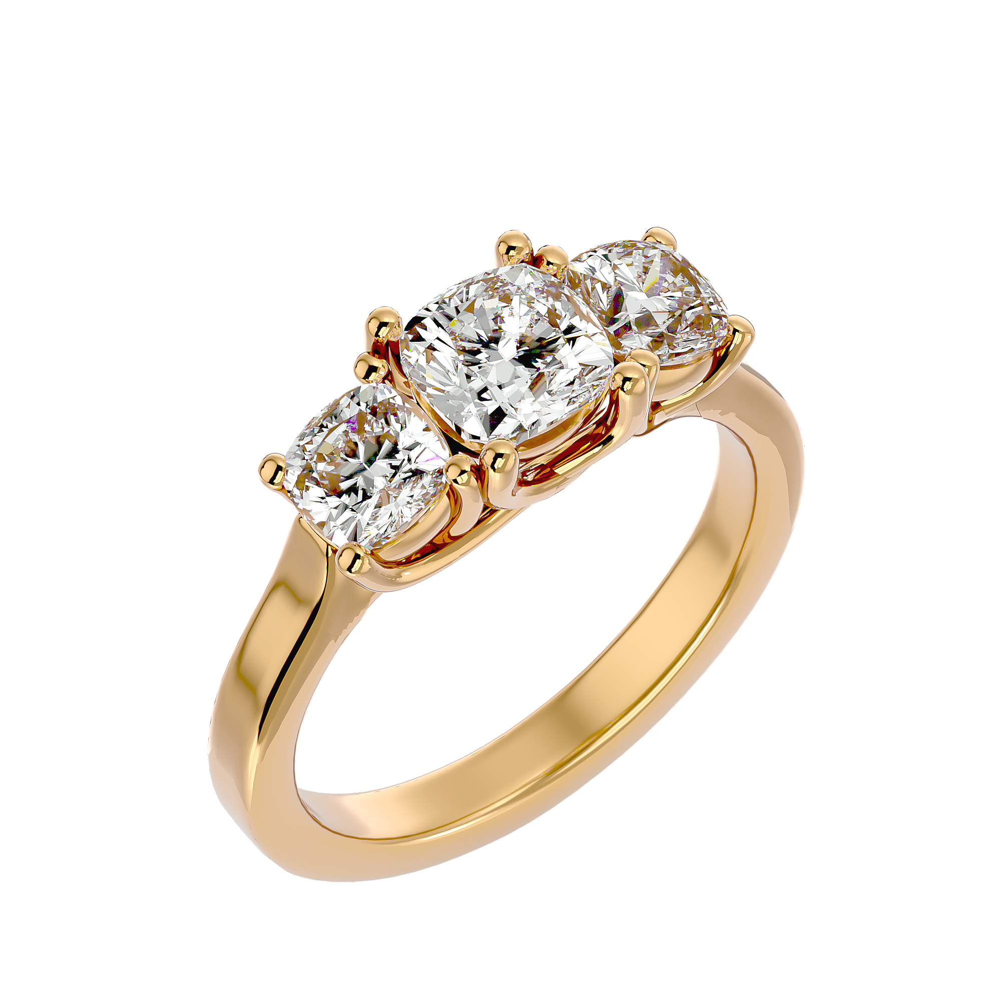 Eva Diamond Three Stone Ring