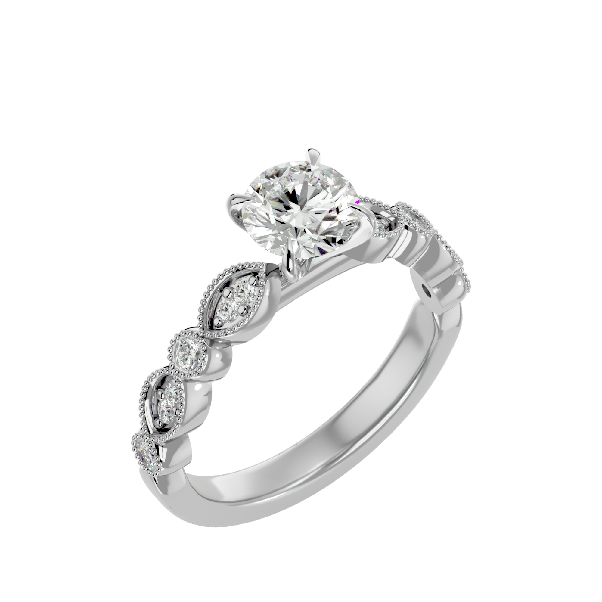 Evelyn Diamond Solitaire Ring